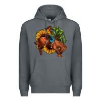 Rock rodeo cowboy sunflower cactus Premium Hoodie - JahusDesignShop