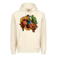 Sandshell rodeo cowboy sunflower cactus Premium Hoodie - JahusDesignShop