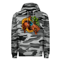 Slate Camo rodeo cowboy sunflower cactus Premium Hoodie - JahusDesignShop