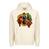 Tofu rodeo cowboy sunflower cactus Premium Hoodie - JahusDesignShop