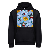 Patriotic Stars And Sunflower Urban Hoodie | Teevron