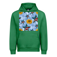 Emerald patriotic stars and sunflower Urban Hoodie - BundleAndBundleShop