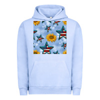Pigment Grape Ice patriotic stars and sunflower Urban Hoodie - BundleAndBundleShop