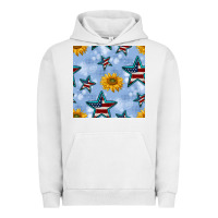 Pigment Lunar Rock patriotic stars and sunflower Urban Hoodie - BundleAndBundleShop