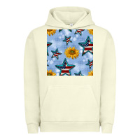 Pigment Pistachio patriotic stars and sunflower Urban Hoodie - BundleAndBundleShop