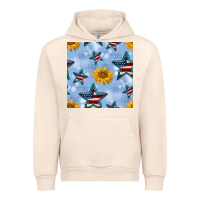 Sandshell patriotic stars and sunflower Urban Hoodie - BundleAndBundleShop