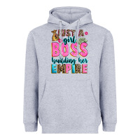 Heather Grey just a girl boss building her empire Heavyweight Hoodie - texasbilliewilder
