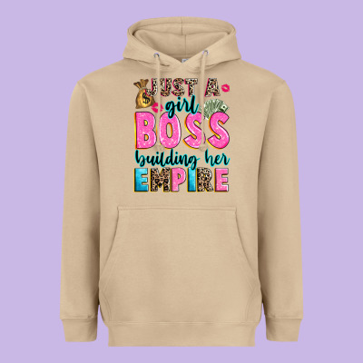 Just A Girl Boss Building Her Empire Heavyweight Hoodie Designed By Texasbilliewilder