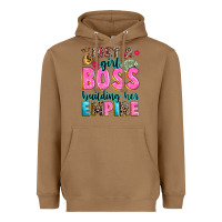 Toasted Coconut just a girl boss building her empire Heavyweight Hoodie - texasbilliewilder