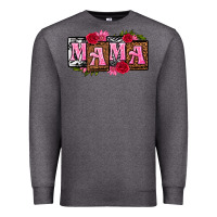 Charcoal Heather mama with license letters mothers day Premium Sweatshirt - texasbilliewilder