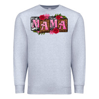 Heather Grey mama with license letters mothers day Premium Sweatshirt - texasbilliewilder