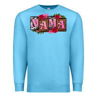 Ocean Blue mama with license letters mothers day Premium Sweatshirt - texasbilliewilder