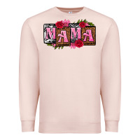 Pale Pink mama with license letters mothers day Premium Sweatshirt - texasbilliewilder