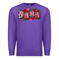Purple mama with license letters mothers day Premium Sweatshirt - texasbilliewilder