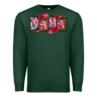 Sports Green mama with license letters mothers day Premium Sweatshirt - texasbilliewilder