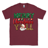 Burgundy merry christmas y'all Classic Tee - BundleAndBundleShop