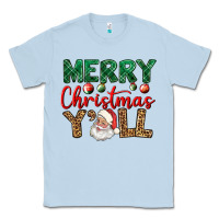 Dusty Blue merry christmas y'all Classic Tee - BundleAndBundleShop
