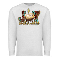 Oatmeal Heather joy to the world Premium Sweatshirt - RanaPortraitStore
