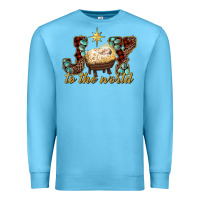 Ocean Blue joy to the world Premium Sweatshirt - RanaPortraitStore