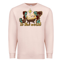 Pale Pink joy to the world Premium Sweatshirt - RanaPortraitStore