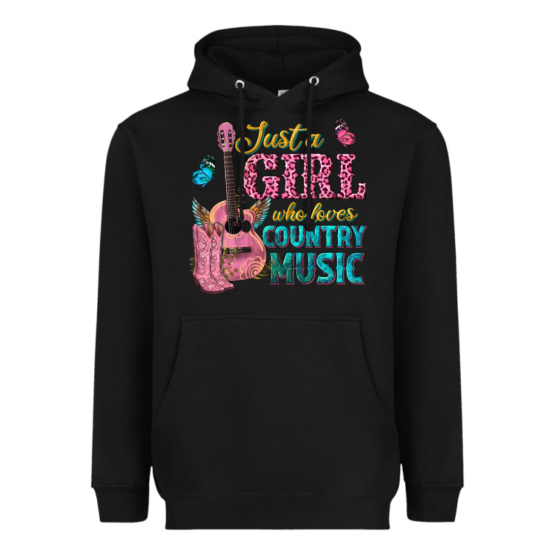 Just A Girl Who Loves Country Music Heavyweight Hoodie by texasbilliewilder | Teevron
