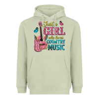 Matcha just a girl who loves country music Heavyweight Hoodie - texasbilliewilder