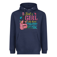 Navy just a girl who loves country music Heavyweight Hoodie - texasbilliewilder