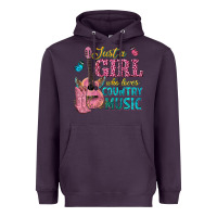 Plum just a girl who loves country music Heavyweight Hoodie - texasbilliewilder