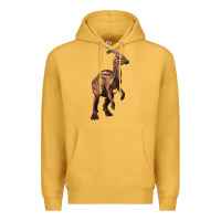 Mustard parasaurolophus Premium Hoodie - Artiststas