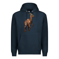 Navy parasaurolophus Premium Hoodie - Artiststas