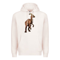 Pale Pink parasaurolophus Premium Hoodie - Artiststas