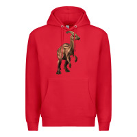 Red parasaurolophus Premium Hoodie - Artiststas
