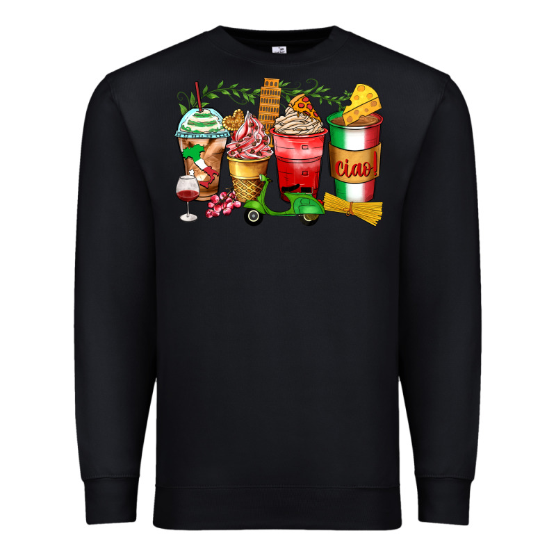 Italy Coffee Cups Premium Sweatshirt by Zillion Design Studio | Teevron