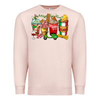 Pale Pink italy coffee cups Premium Sweatshirt - Zillion Design Studio