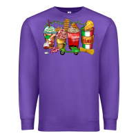 Purple italy coffee cups Premium Sweatshirt - Zillion Design Studio