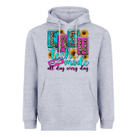 Heather Grey lash tech mode all day every day Heavyweight Hoodie - texasbilliewilder