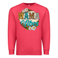 Cardinal mama vibes with daisies Premium Sweatshirt - texasbilliewilder