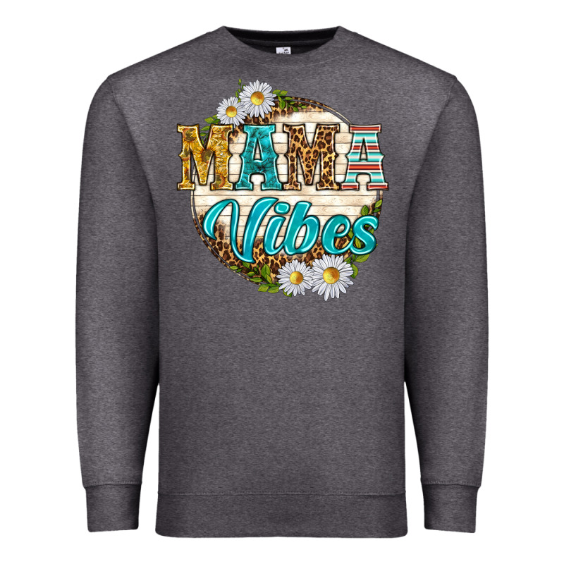 Mama Vibes With Daisies Premium Sweatshirt by texasbilliewilder | Teevron