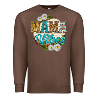 Chestnut mama vibes with daisies Premium Sweatshirt - texasbilliewilder