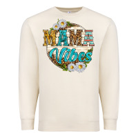 Sandshell mama vibes with daisies Premium Sweatshirt - texasbilliewilder