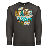 Smoke mama vibes with daisies Premium Sweatshirt - texasbilliewilder