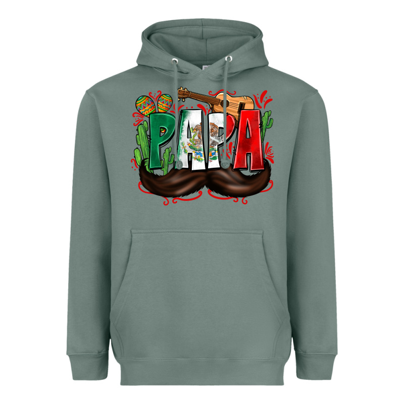 Papa Mexico Heavyweight Hoodie by Zillion Design Studio | Teevron