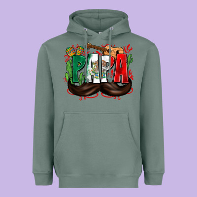Papa Mexico Heavyweight Hoodie Designed By Zillion Design Studio