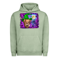 Pigment Oil Green highland cow halloween Urban Hoodie - JahusDesignShop
