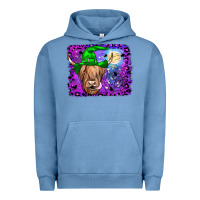 Pigment Pebble Blue highland cow halloween Urban Hoodie - JahusDesignShop