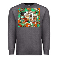 Charcoal Heather dog coffee cups Premium Sweatshirt - Zillion Design Studio