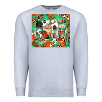 Heather Grey dog coffee cups Premium Sweatshirt - Zillion Design Studio