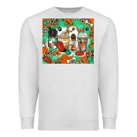Oatmeal Heather dog coffee cups Premium Sweatshirt - Zillion Design Studio