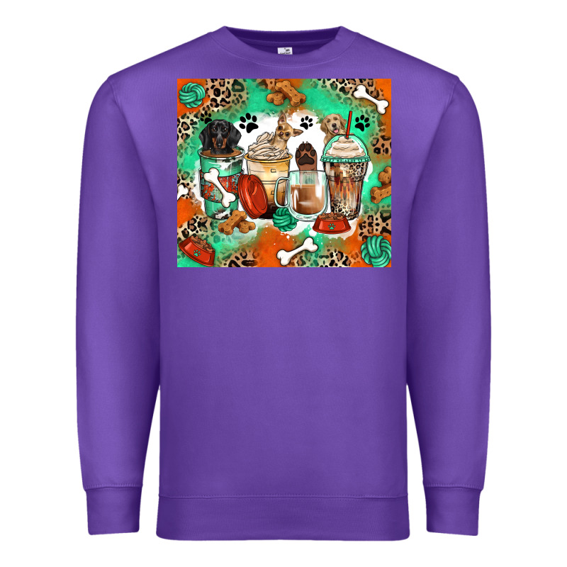 Dog Coffee Cups Premium Sweatshirt by Zillion Design Studio | Teevron