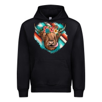Black highland cow serape Urban Hoodie - JahusDesignShop